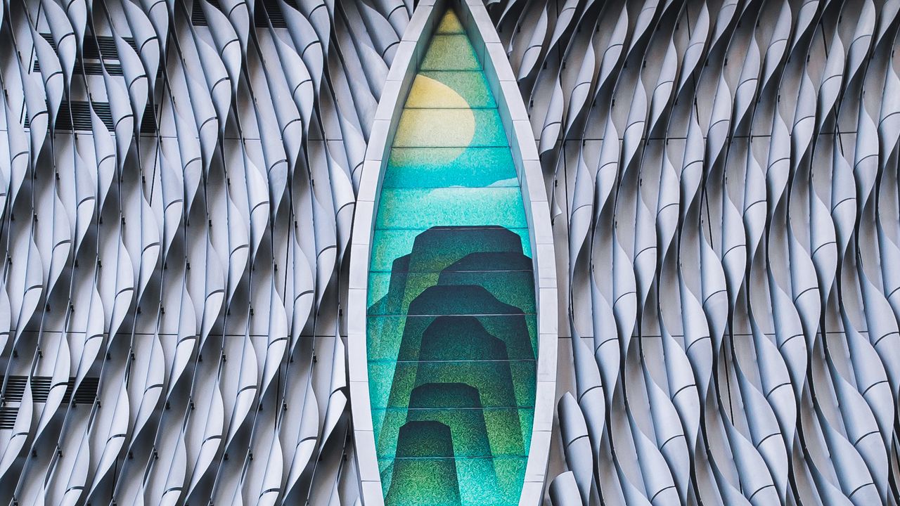 Wallpaper architecture, surface, lines, relief, minimalism hd, picture