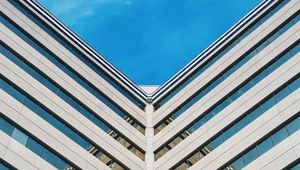 Preview wallpaper architecture, symmetry, minimalism, building, sky