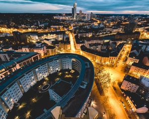 Preview wallpaper architecture, urban, buildings, lighting, electricity, aerial view