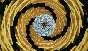 Preview wallpaper architecture, yellow, black, abstraction