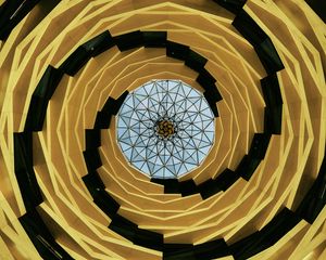 Preview wallpaper architecture, yellow, black, abstraction