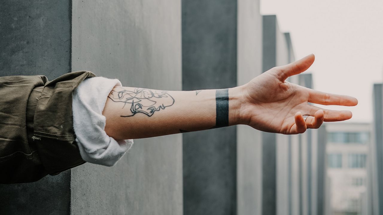 Wallpaper arm, tattoo, wall, blur