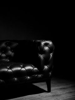 240x320 Wallpaper armchair, furniture, black and white, black