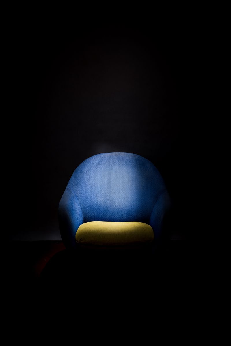 800x1200 Wallpaper armchair, shadow, minimalism, dark background