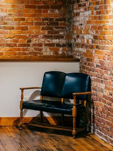 Preview wallpaper armchair, wall, brick, furniture