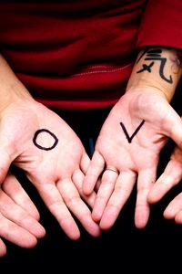 Preview wallpaper arms, couple, tattoo, heart, love