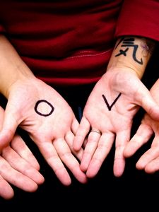 Preview wallpaper arms, couple, tattoo, heart, love