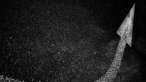 Preview wallpaper arrow, asphalt, bw, paint, marking