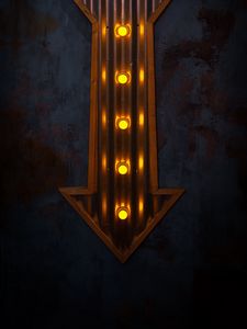 Preview wallpaper arrow, lights, lamp, texture