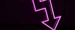 Preview wallpaper arrow, neon, purple, glow, dark