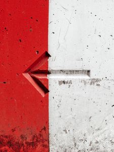 Preview wallpaper arrow, wall, paint, signpost