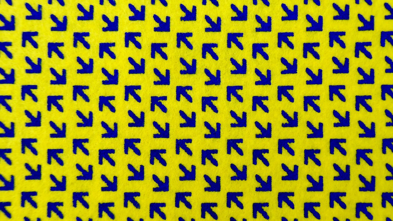 Wallpaper arrows, pattern, yellow