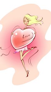 Preview wallpaper art, drawing, love, heart, confession, girl