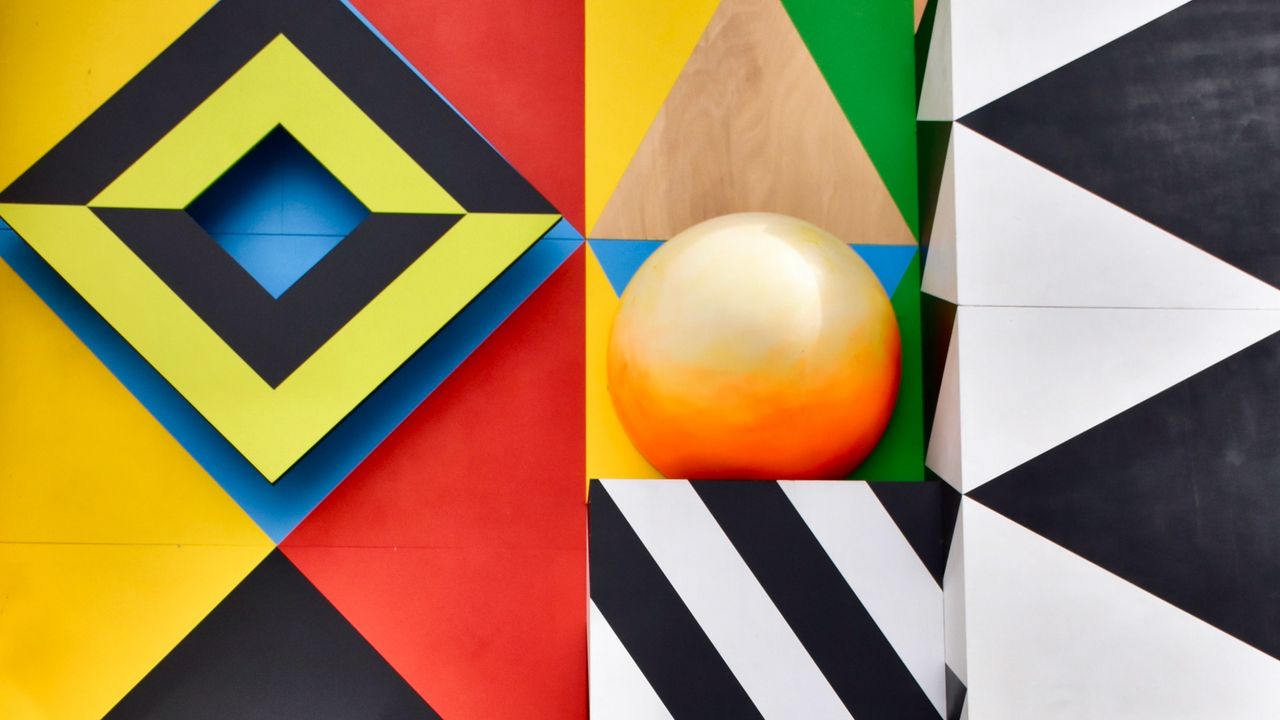 Wallpaper art, geometry, symmetry, colorful, pattern