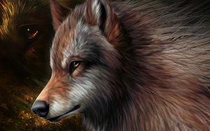 Preview wallpaper art, wolf, graphics, wool