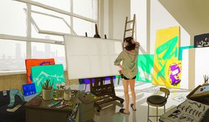 Preview wallpaper artist, canvas, brushes, creativity, anime, art