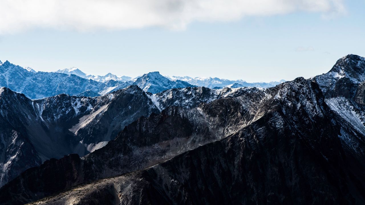 Wallpaper askom mountain, canada, peak, snow-capped