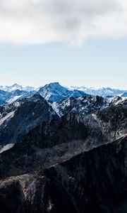 Preview wallpaper askom mountain, canada, peak, snow-capped