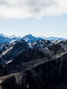 Preview wallpaper askom mountain, canada, peak, snow-capped