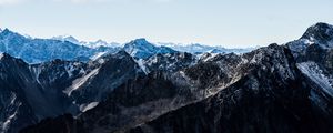 Preview wallpaper askom mountain, canada, peak, snow-capped