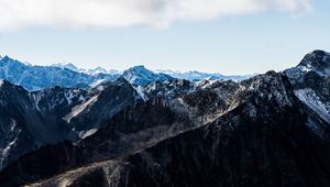 Preview wallpaper askom mountain, canada, peak, snow-capped