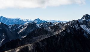 Preview wallpaper askom mountain, canada, peak, snow-capped