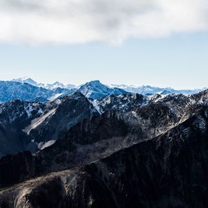 Preview wallpaper askom mountain, canada, peak, snow-capped