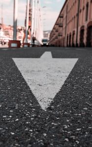Preview wallpaper asphalt, marking, arrow, direction, road