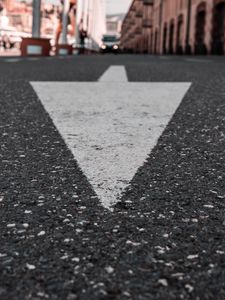 Preview wallpaper asphalt, marking, arrow, direction, road