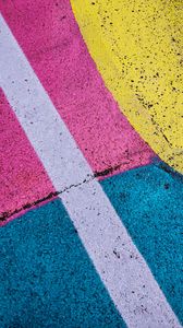 Preview wallpaper asphalt, paint, colorful, texture