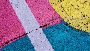 Preview wallpaper asphalt, paint, colorful, texture