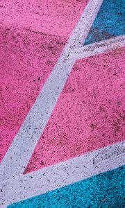 Preview wallpaper asphalt, paint, texture, colorful, marking