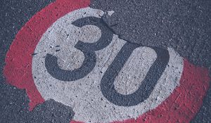 Preview wallpaper asphalt, sign, numbers, speed