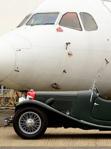 Preview wallpaper aston martin, 1937, green, black, side view, retro, style, cars