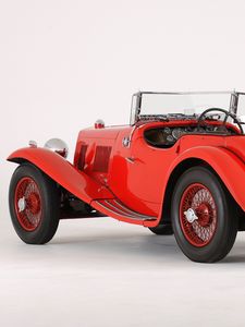 Preview wallpaper aston martin, 1937, red, side view, style, retro, auto