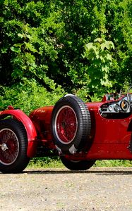 Preview wallpaper aston martin, 1939, red, side view, style, retro, auto