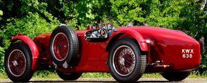 Preview wallpaper aston martin, 1939, red, side view, style, retro, auto