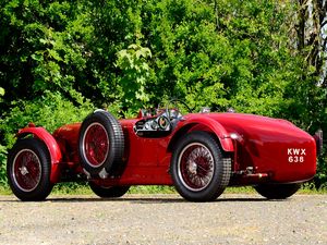 Preview wallpaper aston martin, 1939, red, side view, style, retro, auto