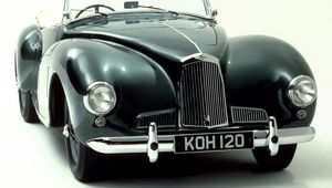 Preview wallpaper aston martin, 1948, green, front view, style, retro, auto