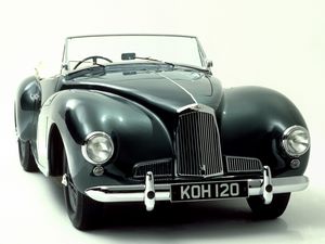 Preview wallpaper aston martin, 1948, green, front view, style, retro, auto