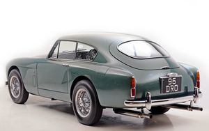 Preview wallpaper aston martin, 1958, green, side view, style, cars, retro