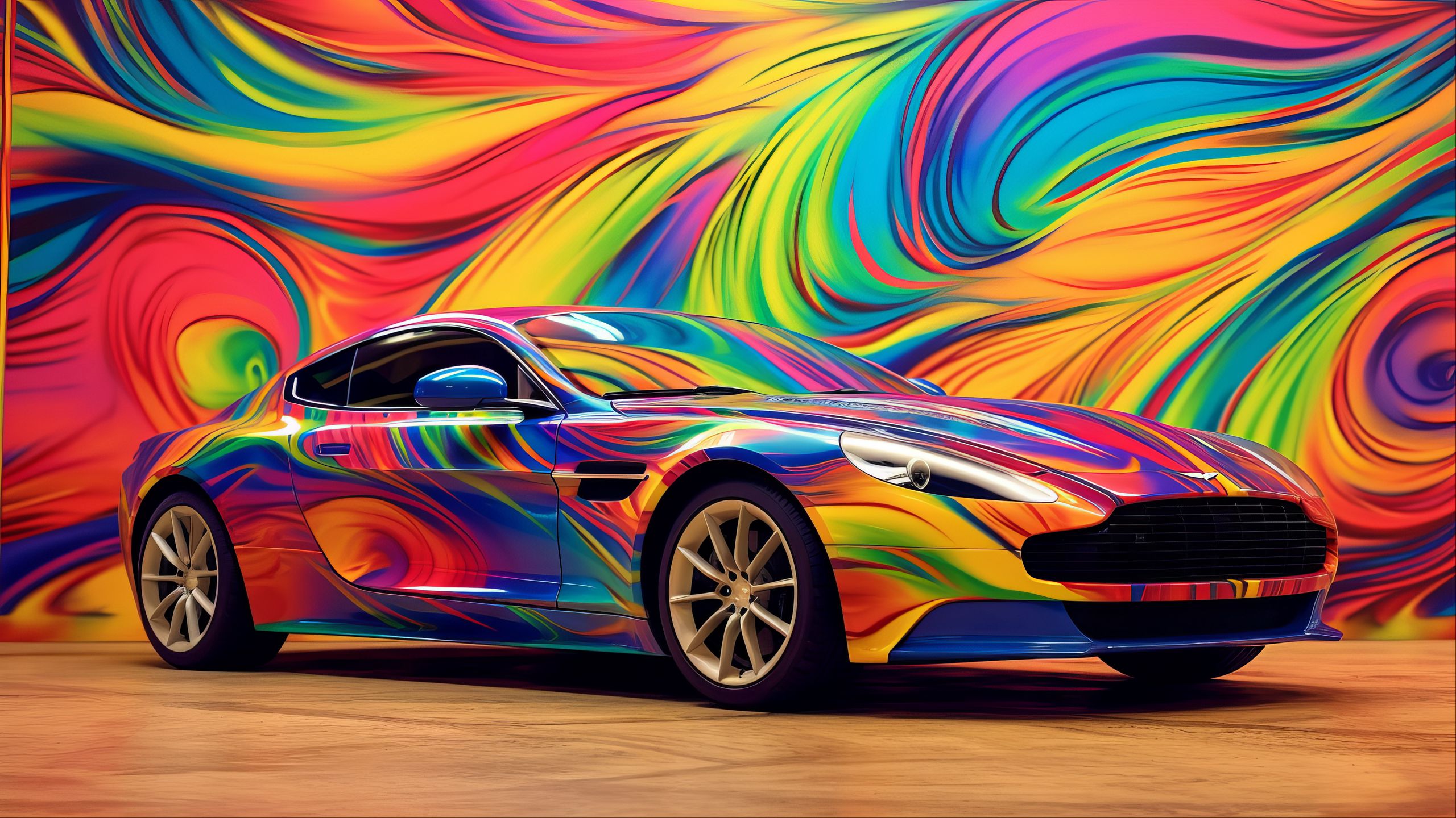 2560x1440 Wallpaper aston martin, car, race, color