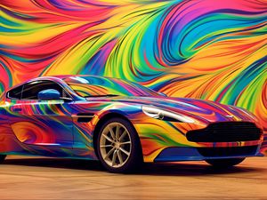 Preview wallpaper aston martin, car, race, color