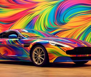 Preview wallpaper aston martin, car, race, color