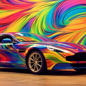 Preview wallpaper aston martin, car, race, color