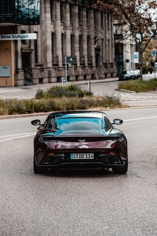 320x480 Wallpaper aston martin, car, sports car, red, road