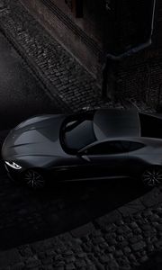 Preview wallpaper aston martin, db10, black, top view