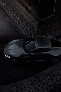 Preview wallpaper aston martin, db10, black, top view