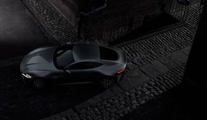 Preview wallpaper aston martin, db10, black, top view