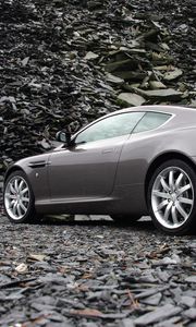 Preview wallpaper aston martin, db9, 2004, gray, side view, style, cars
